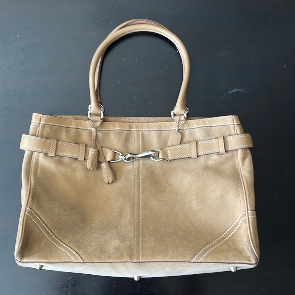 Coach leather and suade Hampton tote bag